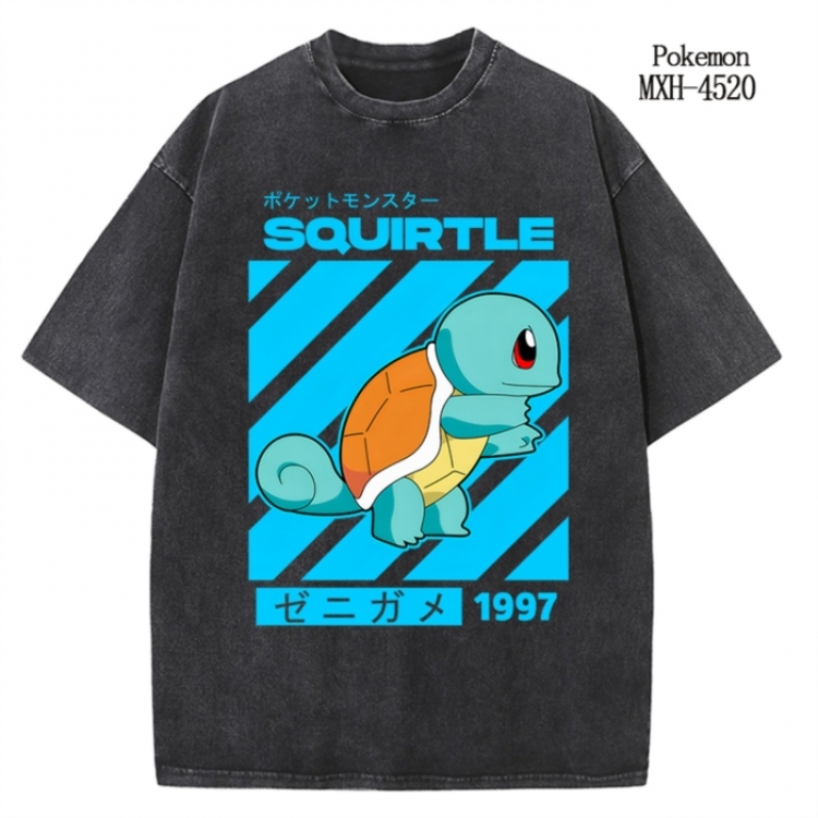 Pokemon Anime peripheral pure cotton washed and worn T-shirt from S to 2XL