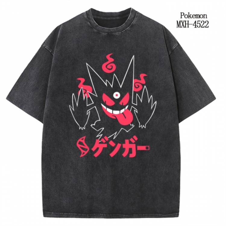 Pokemon Anime peripheral pure cotton washed and worn T-shirt from S to 2XL
