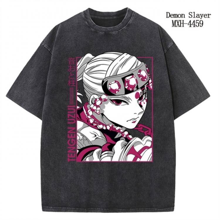 Demon Slayer Kimets Anime peripheral pure cotton washed and worn T-shirt from S to 2XL