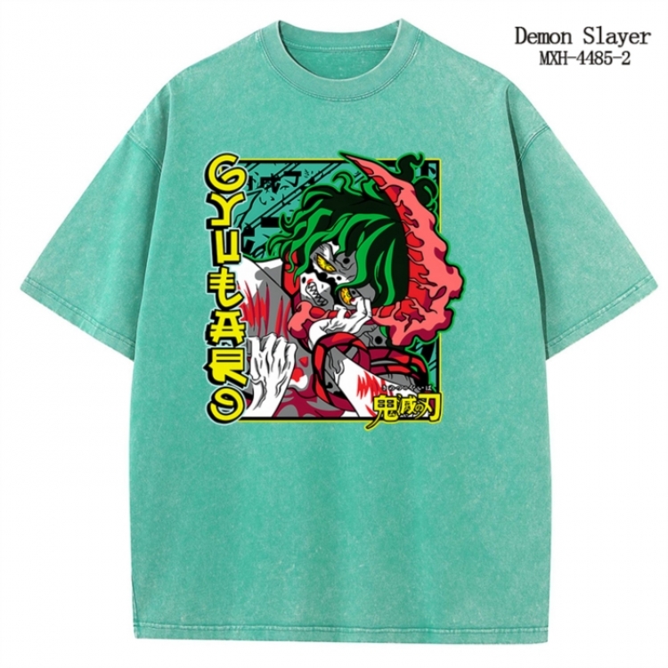 Demon Slayer Kimets Anime peripheral pure cotton washed and worn T-shirt from S to 2XL