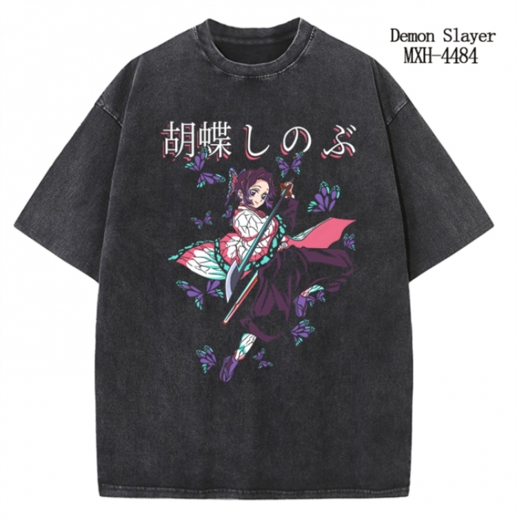 Demon Slayer Kimets Anime peripheral pure cotton washed and worn T-shirt from S to 2XL