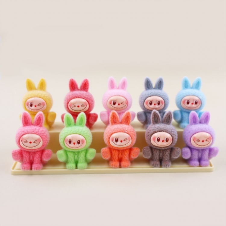 LABUBU Bagged resin plush toy figurine a set of 10
