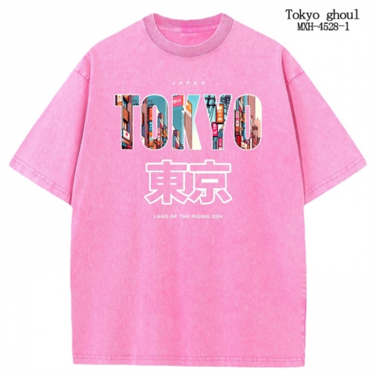 Tokyo Ghoul Anime peripheral pure cotton washed and worn T-shirt from S to 2XL