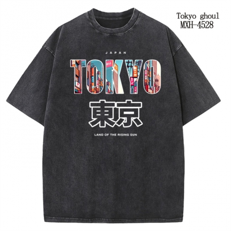 Tokyo Ghoul Anime peripheral pure cotton washed and worn T-shirt from S to 2XL