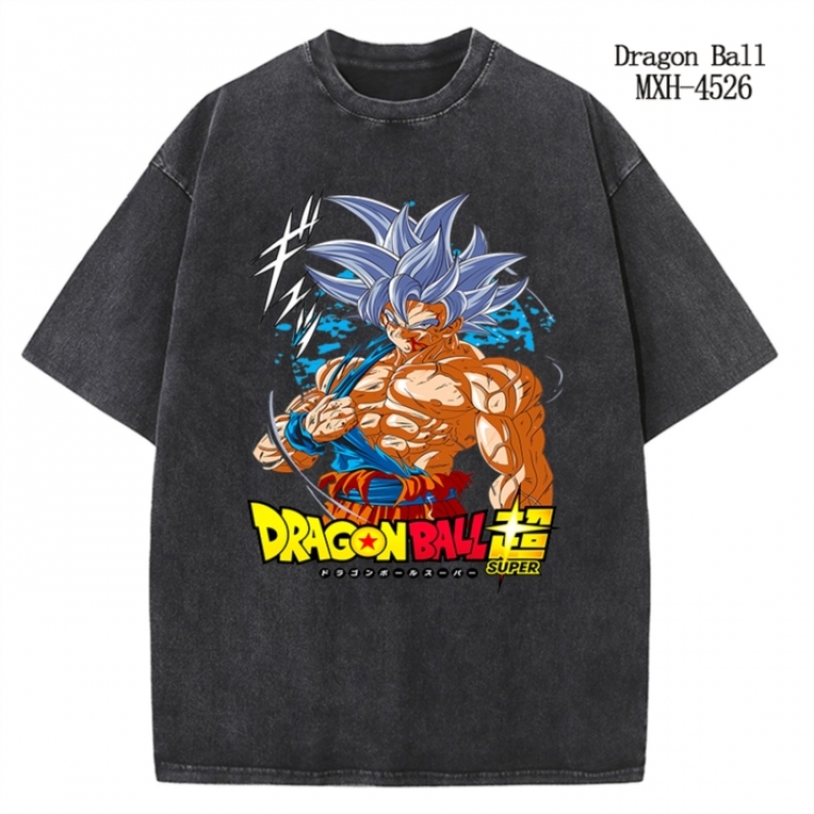 DRAGON BALL Anime peripheral pure cotton washed and worn T-shirt from S to 2XL