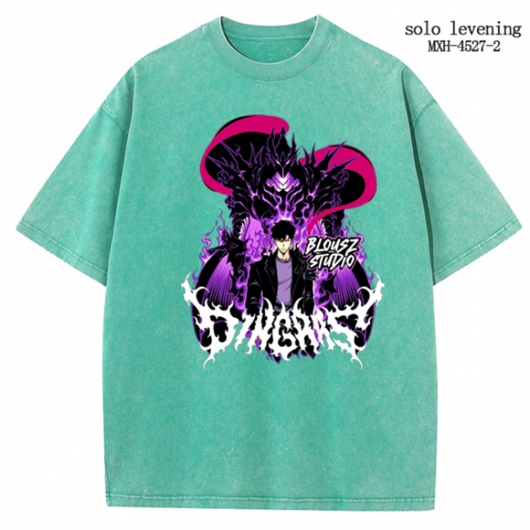 Solo Leveling:Arise Anime peripheral pure cotton washed and worn T-shirt from S to 2XL