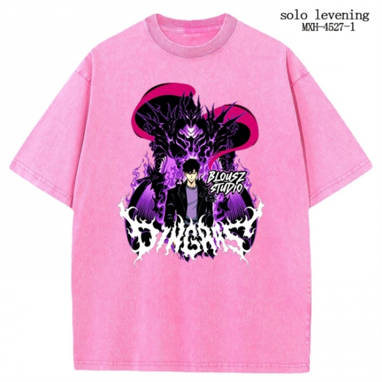Solo Leveling:Arise Anime peripheral pure cotton washed and worn T-shirt from S to 2XL