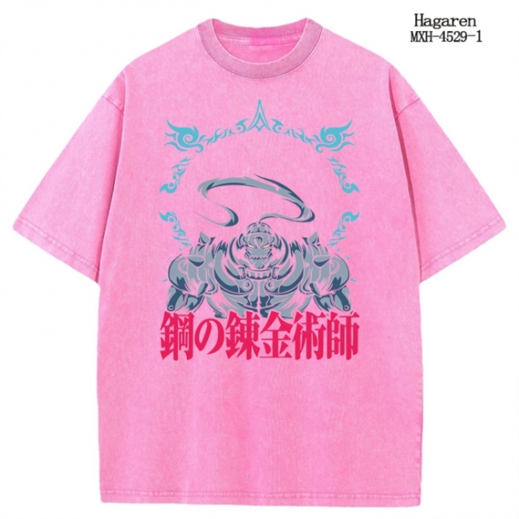 Fullmetal Alchemist Anime peripheral pure cotton washed and worn T-shirt from S to 2XL
