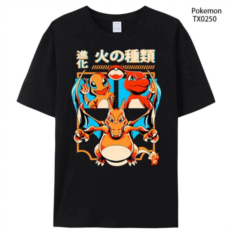 Pokemon Anime peripheral printed pure cotton T-shirt from S to 4XL