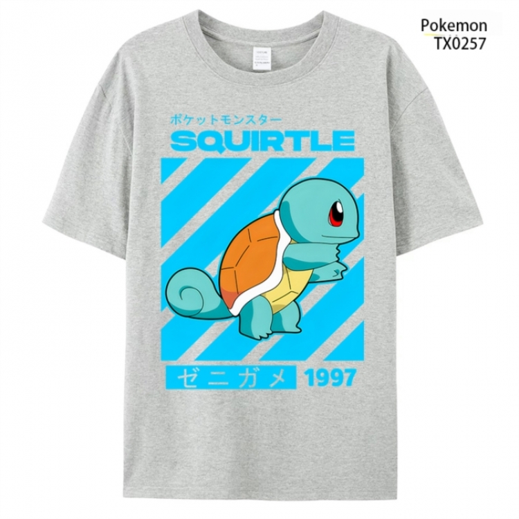 Pokemon Anime peripheral printed pure cotton T-shirt from S to 4XL