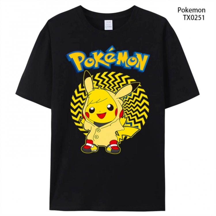 Pokemon Anime peripheral printed pure cotton T-shirt from S to 4XL