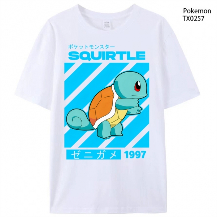 Pokemon Anime peripheral printed pure cotton T-shirt from S to 4XL