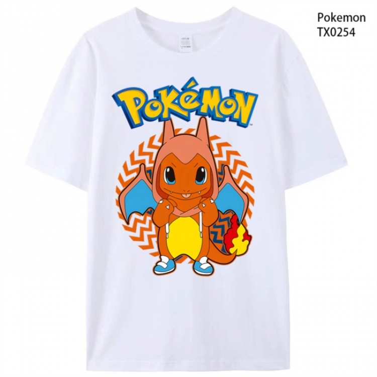 Pokemon Anime peripheral printed pure cotton T-shirt from S to 4XL