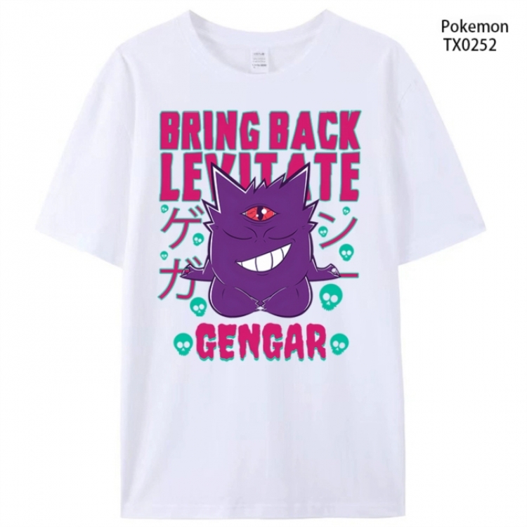 Pokemon Anime peripheral printed pure cotton T-shirt from S to 4XL