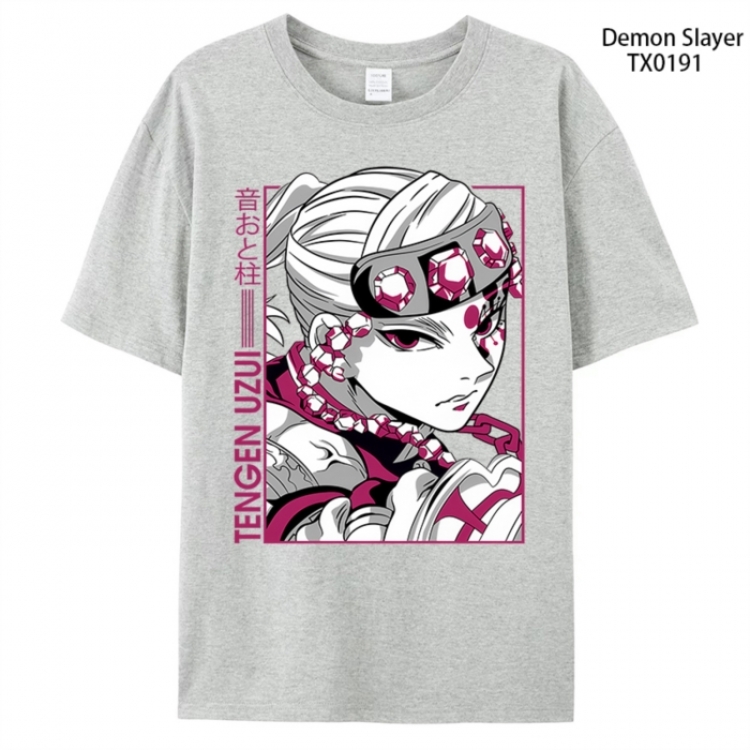 Demon Slayer Kimets Anime peripheral printed pure cotton T-shirt from S to 4XL