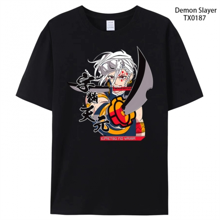 Demon Slayer Kimets Anime peripheral printed pure cotton T-shirt from S to 4XL