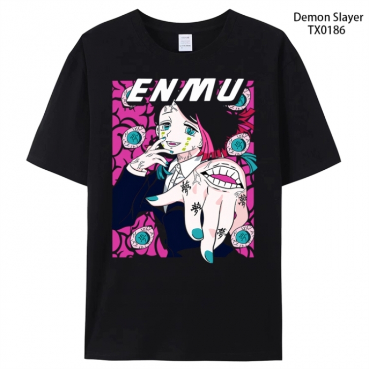 Demon Slayer Kimets Anime peripheral printed pure cotton T-shirt from S to 4XL