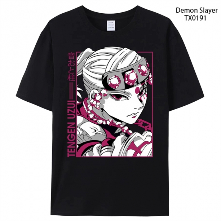 Demon Slayer Kimets Anime peripheral printed pure cotton T-shirt from S to 4XL