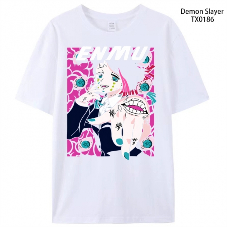 Demon Slayer Kimets Anime peripheral printed pure cotton T-shirt from S to 4XL