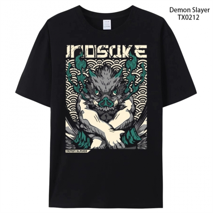 Demon Slayer Kimets Anime peripheral printed pure cotton T-shirt from S to 4XL