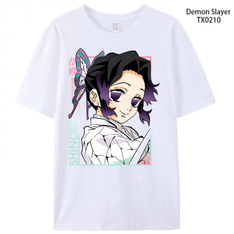 Demon Slayer Kimets Anime peripheral printed pure cotton T-shirt from S to 4XL