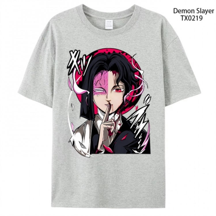 Demon Slayer Kimets Anime peripheral printed pure cotton T-shirt from S to 4XL