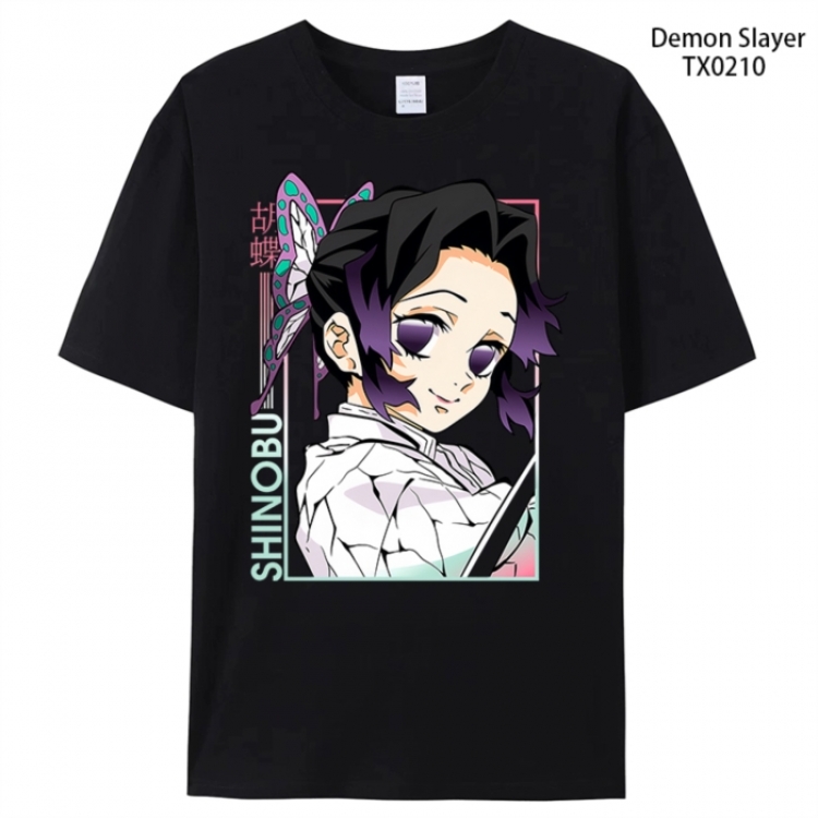 Demon Slayer Kimets Anime peripheral printed pure cotton T-shirt from S to 4XL