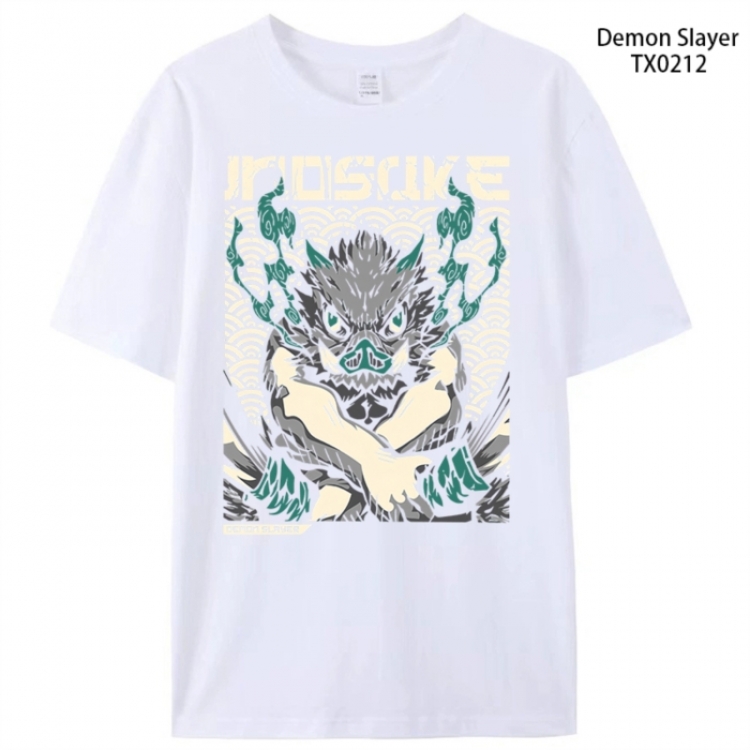 Demon Slayer Kimets Anime peripheral printed pure cotton T-shirt from S to 4XL