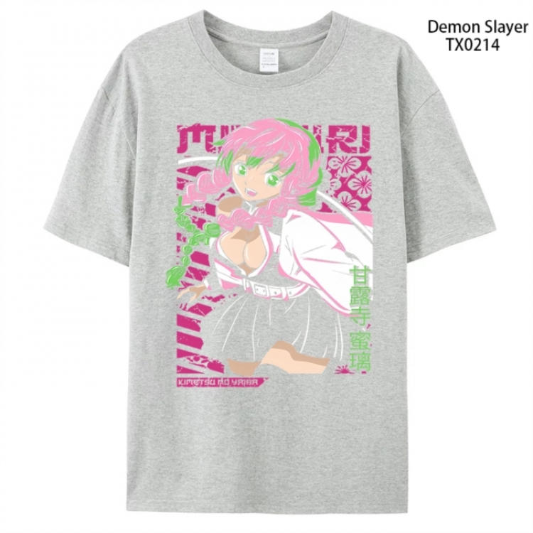 Demon Slayer Kimets Anime peripheral printed pure cotton T-shirt from S to 4XL