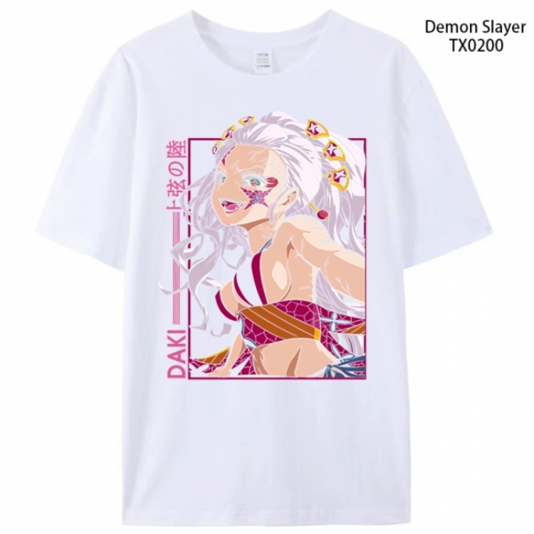 Demon Slayer Kimets Anime peripheral printed pure cotton T-shirt from S to 4XL