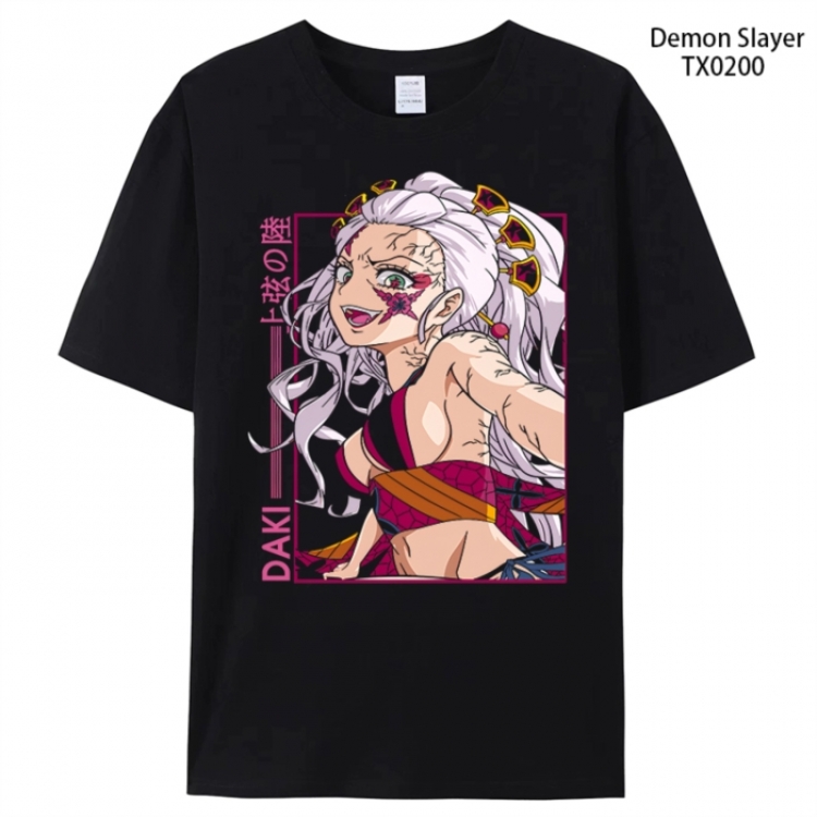Demon Slayer Kimets Anime peripheral printed pure cotton T-shirt from S to 4XL