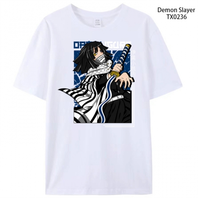 Demon Slayer Kimets Anime peripheral printed pure cotton T-shirt from S to 4XL