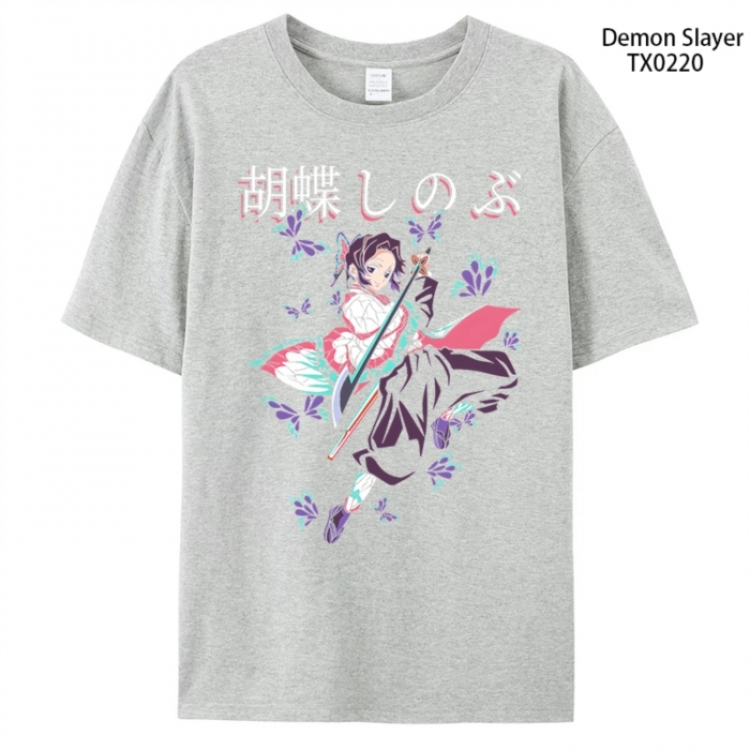 Demon Slayer Kimets Anime peripheral printed pure cotton T-shirt from S to 4XL