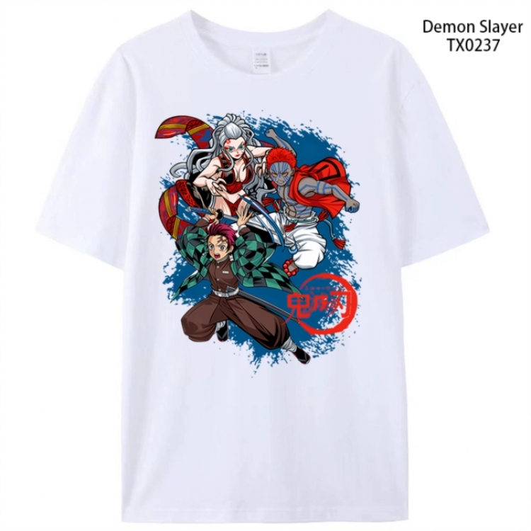 Demon Slayer Kimets Anime peripheral printed pure cotton T-shirt from S to 4XL