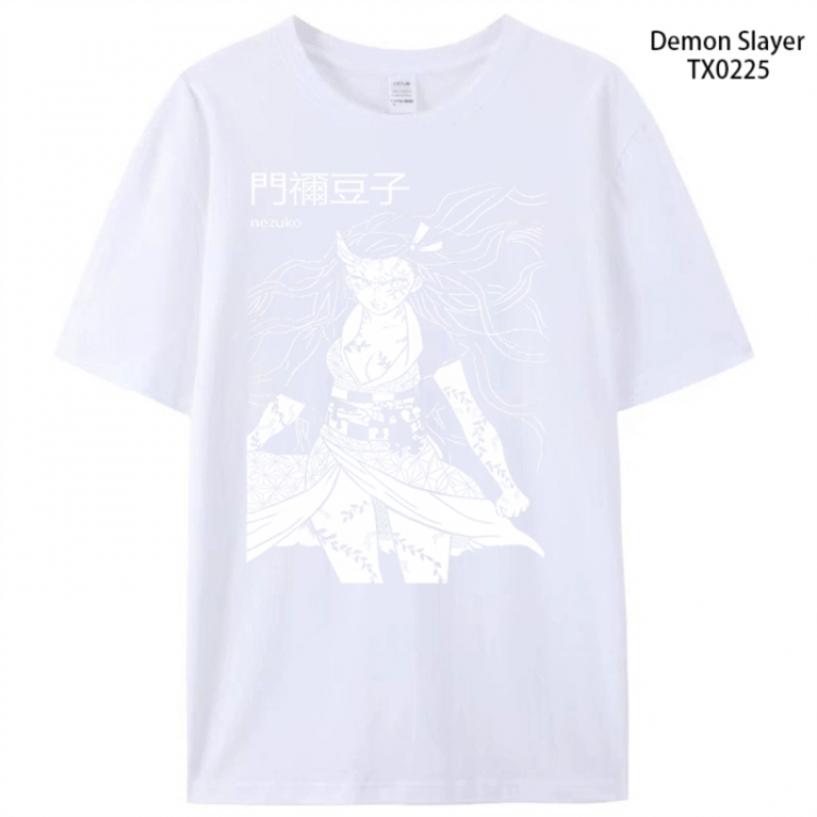 Demon Slayer Kimets Anime peripheral printed pure cotton T-shirt from S to 4XL