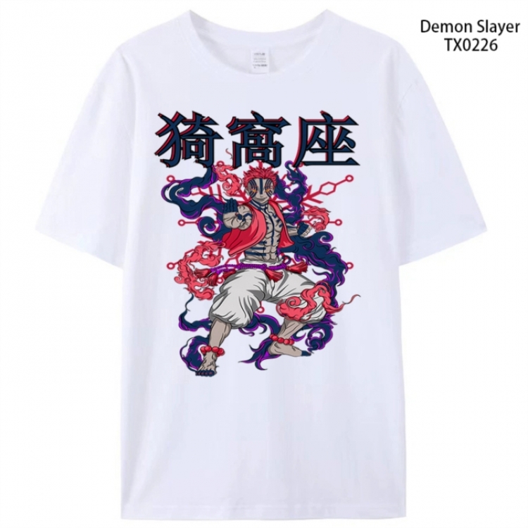 Demon Slayer Kimets Anime peripheral printed pure cotton T-shirt from S to 4XL