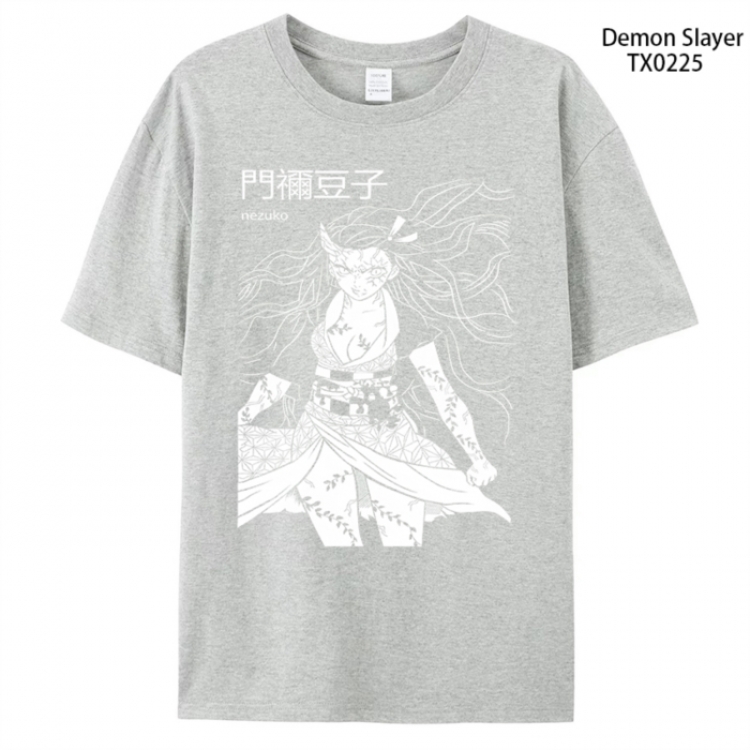 Demon Slayer Kimets Anime peripheral printed pure cotton T-shirt from S to 4XL
