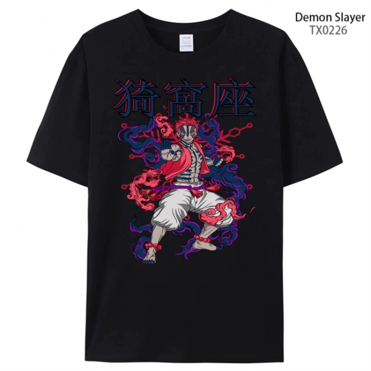 Demon Slayer Kimets Anime peripheral printed pure cotton T-shirt from S to 4XL