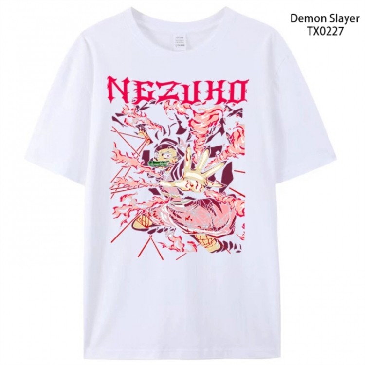 Demon Slayer Kimets Anime peripheral printed pure cotton T-shirt from S to 4XL