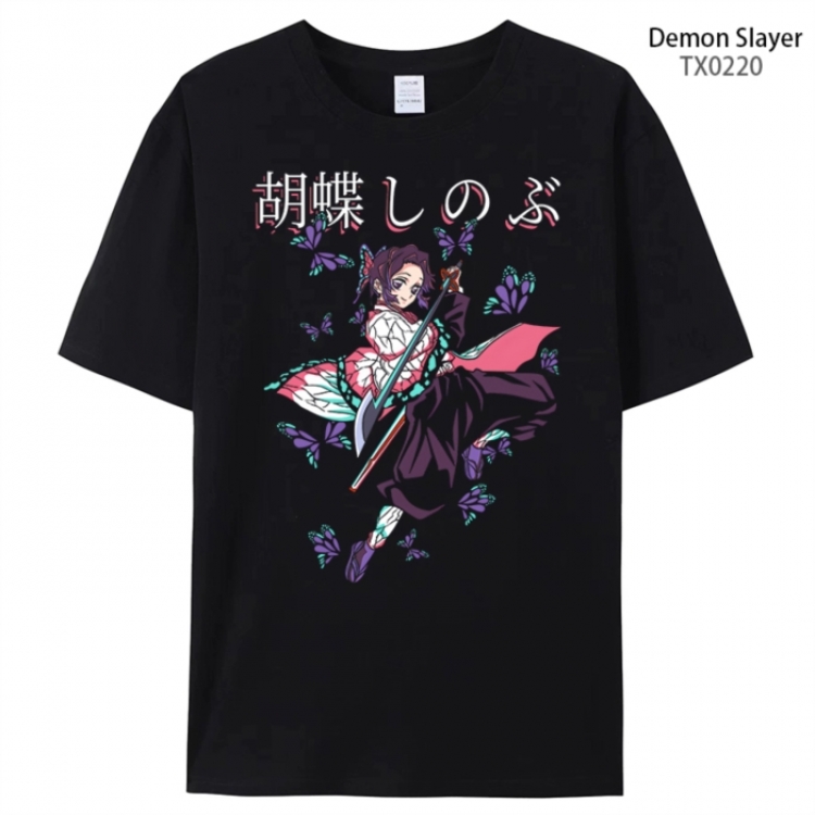 Demon Slayer Kimets Anime peripheral printed pure cotton T-shirt from S to 4XL