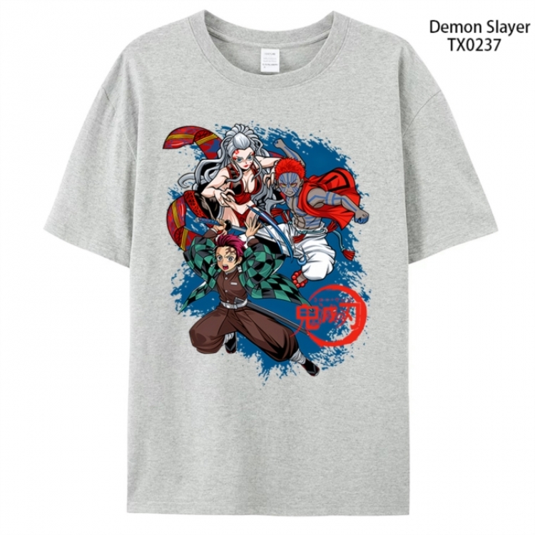 Demon Slayer Kimets Anime peripheral printed pure cotton T-shirt from S to 4XL