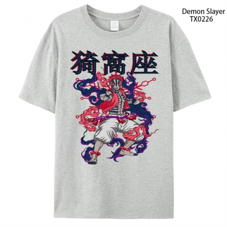 Demon Slayer Kimets Anime peripheral printed pure cotton T-shirt from S to 4XL