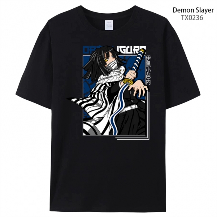 Demon Slayer Kimets Anime peripheral printed pure cotton T-shirt from S to 4XL