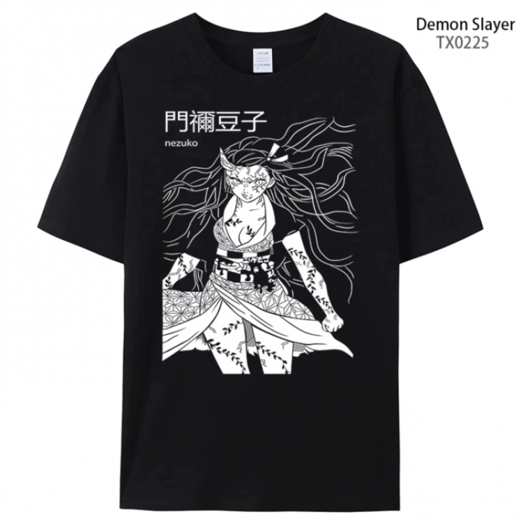 Demon Slayer Kimets Anime peripheral printed pure cotton T-shirt from S to 4XL