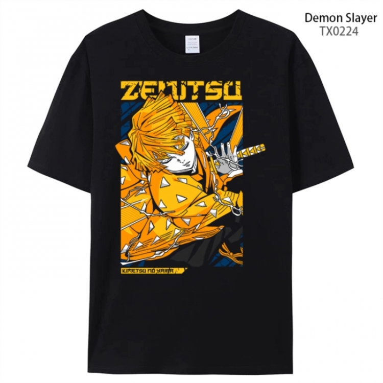Demon Slayer Kimets Anime peripheral printed pure cotton T-shirt from S to 4XL