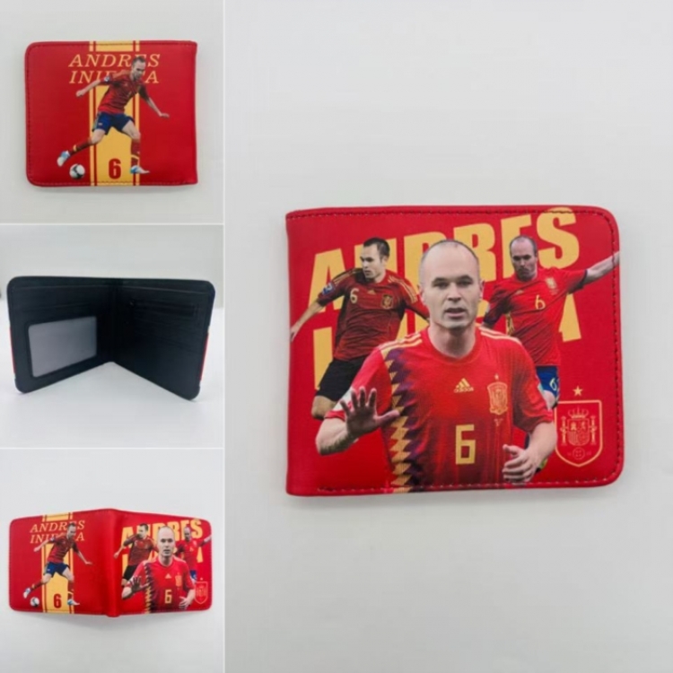 Sports stars Full color Two fold short card case wallet 11X9.5CM  