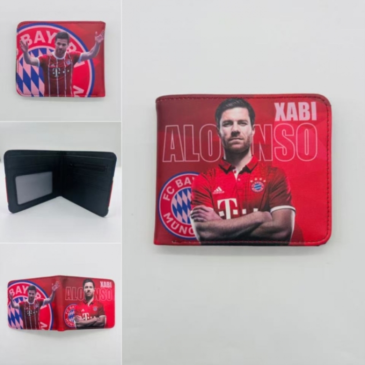 Sports stars Full color Two fold short card case wallet 11X9.5CM  