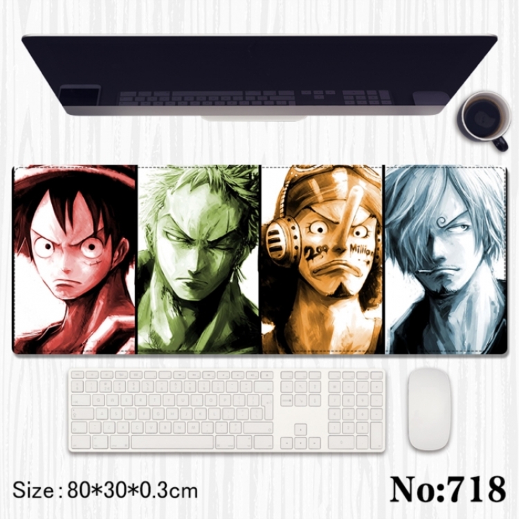 One Piece Anime peripheral computer mouse pad office desk pad multifunctional pad 80X30X0.3cm