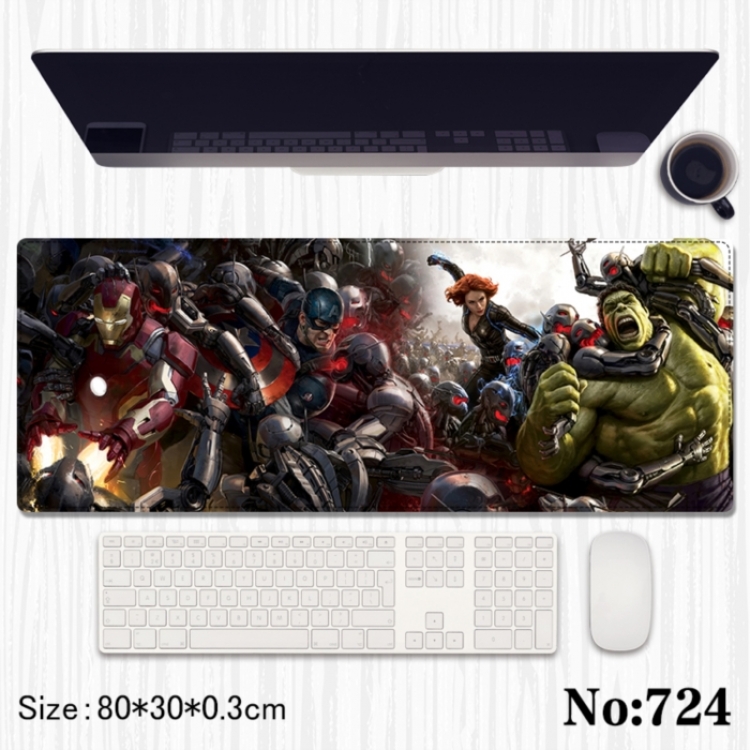 Marvel Anime peripheral computer mouse pad office desk pad multifunctional pad 80X30X0.3cm
