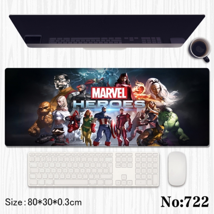 Marvel Anime peripheral computer mouse pad office desk pad multifunctional pad 80X30X0.3cm